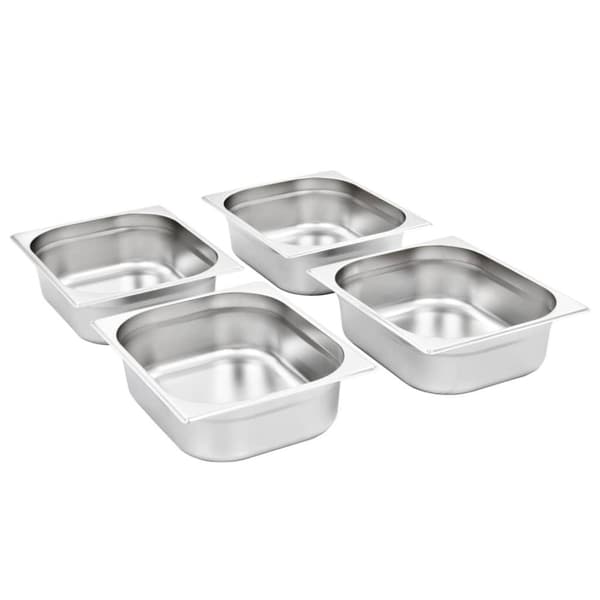 vidaXL gastronorm beholder 4 stk. GN 1/2 100 mm rustfrit stål