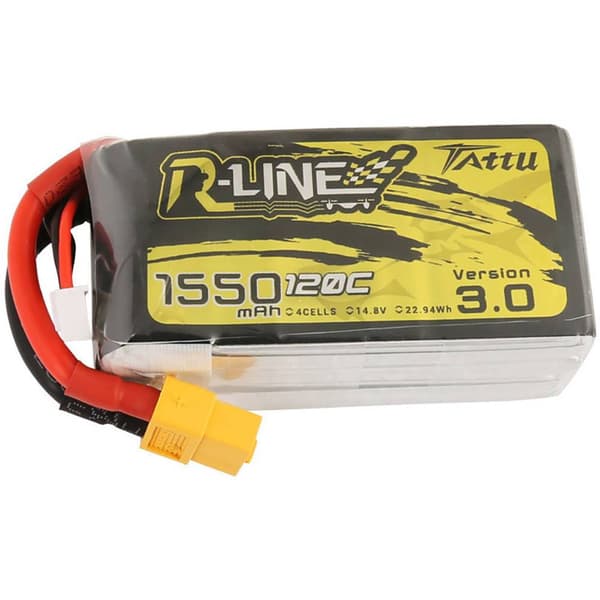 Tattu RC Batteripack (LiPo) 14.8 V 1550 mAh Antal celler: 4 120 C Softcase XT60