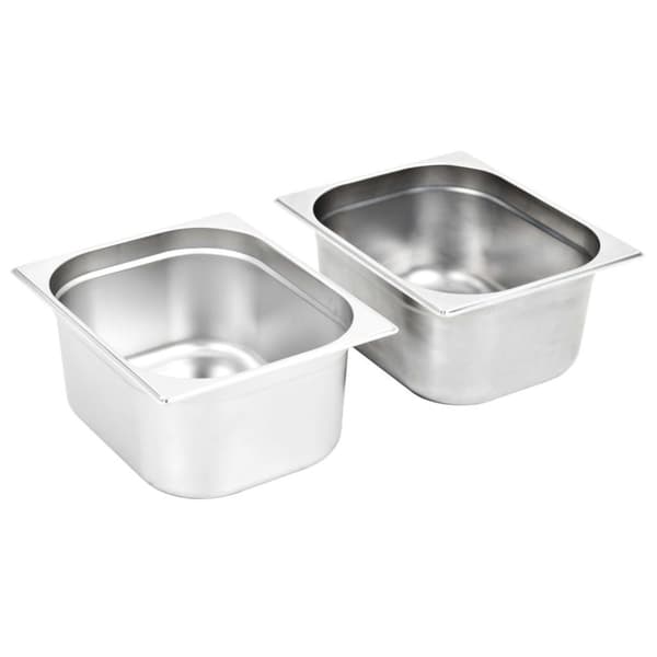 vidaXL gastronorm beholder 2 stk. GN 1/2 150 mm rustfrit stål
