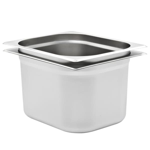vidaXL Ruokavuoat 2 kpl GN 1/2 200 mm ruostumaton teräs