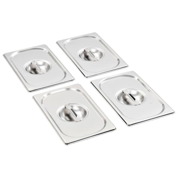 vidaXL Lock till GN-kantin 1/4 4 st rostfritt stål
