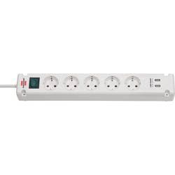 Brennenstuhl 1150660325 Stikdåse med afbryder Schuko 5x Hvid Stik med jordkontakt 1 stk