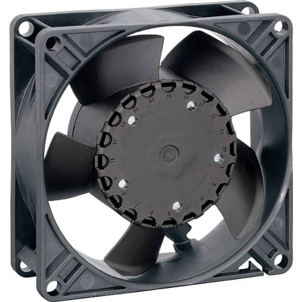 EBM Papst 3314 NN Axialfläkt 24 V/DC 80 m³/h (L x B x H) 92 x 92 x 32 mm Svart