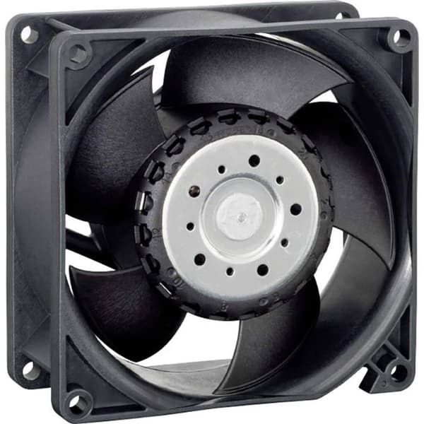 EBM Papst 3214 JH Axialfläkt 24 V/DC 146 m³/h (L x B x H) 92 x 92 x 38 mm Svart