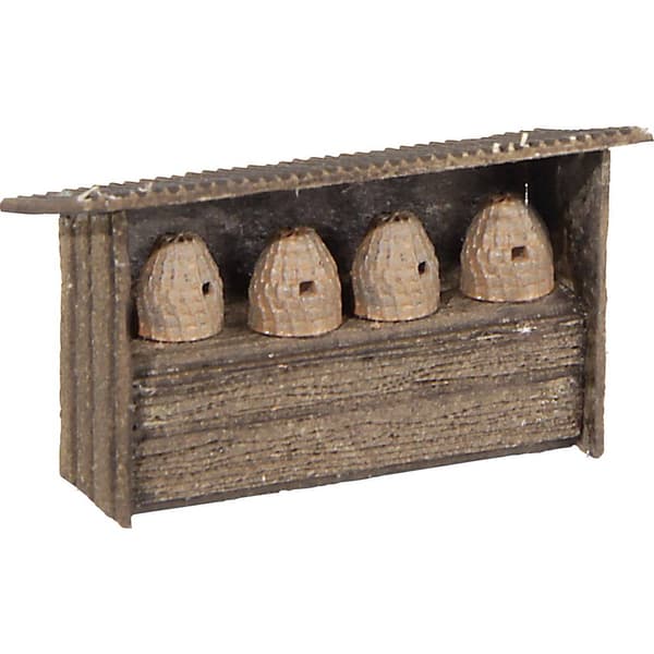 MBZ 80287 H0 4-pack bikupor med ställ 3D-skrivarmodell, Lasercut-byggsats