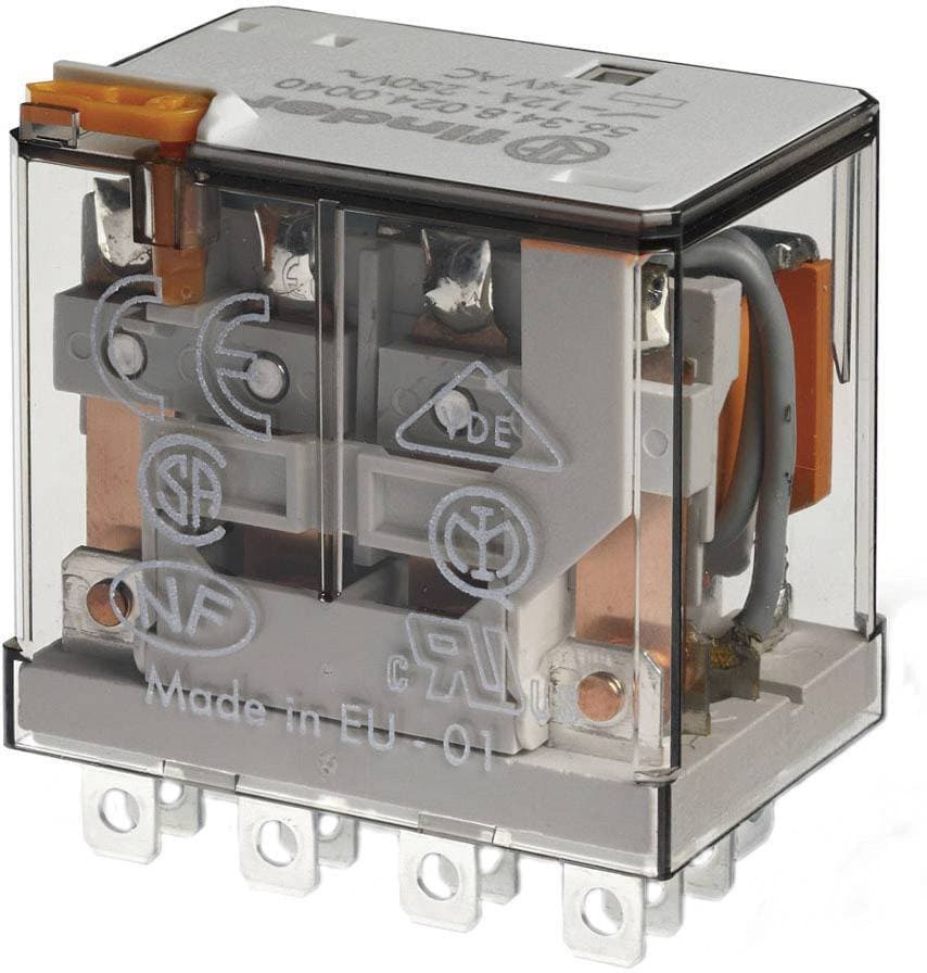 Finder 56.34.8.012.0040 Stikrelæ 12 V/AC 12 A 4 x omskifter 1 stk