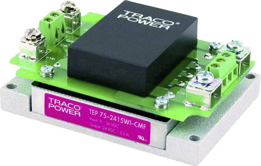 TracoPower TEP 75-7218WI-CMF DC/DC-konverteringsmodul 110 V/DC 48 V/DC 1600 mA 75 W Antal udgange: 1 x