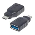 Miniatyrbild 5 av 5: Manhattan USB 3.0 Adapter [1x USB 3.2 Gen 1 C hane (USB 3.1) - 1x USB 3.2 Gen 1 A hona (USB 3.1)] Adapter USB-C Stecker