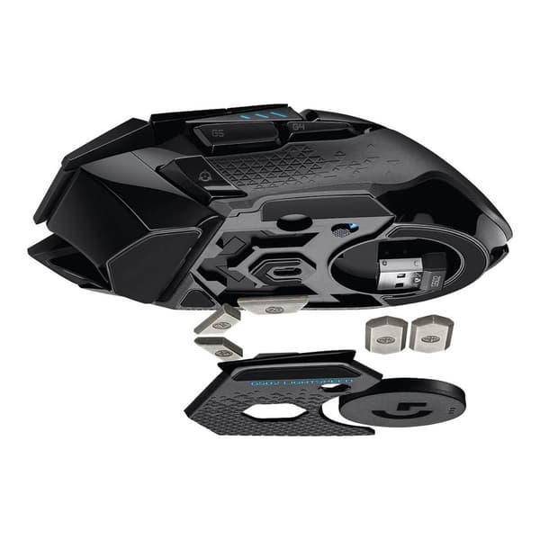 Logitech G502 Hero Gaming-mus USB Optisk Svart 11 Knappar 16000 dpi Upplyst, Integrerat profilminne, Viktreduktion