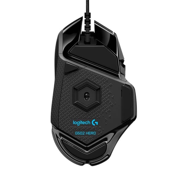 Logitech G502 Hero Gaming-mus USB Optisk Svart 11 Knappar 16000 dpi Upplyst, Integrerat profilminne, Viktreduktion