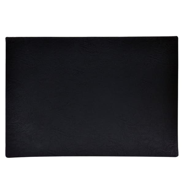 Underlägg Läderlook svart 43x30 cm 4-pack Tablett
