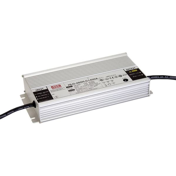 MW Mean Well HLG-480H-24AB LED driver Konstantspänning 480 W 10 - 20 A 20.4 - 25.2 V/DC dimbar, 3-i-1 Dimmerfunktion, j