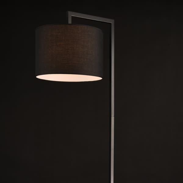 [lux.pro] Golvlampa Düsseldorf-1xE27,max.60W-metall-textil, svart