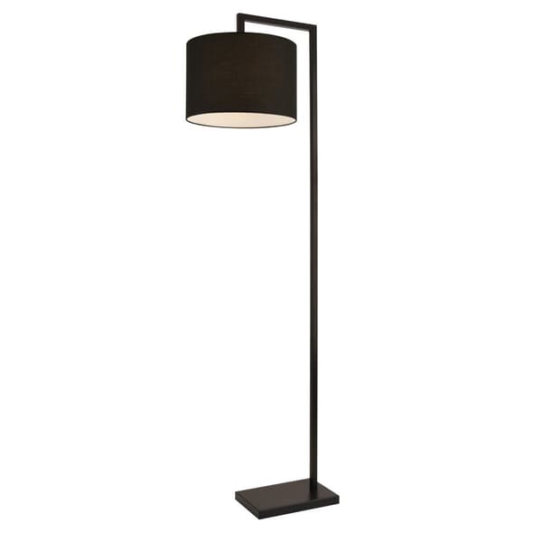 [lux.pro] Golvlampa Düsseldorf-1xE27,max.60W-metall-textil, svart