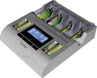 VOLTCRAFT Charge Manager 2016 EU-East Oplader til runde celler NiCd, NiMH, NiZn R03 (AAA), R6 (AA), R14, R20, 9 V blokbatteri
