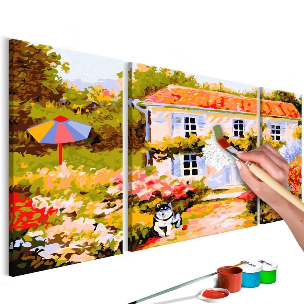 DIY lærred maleri - Country House