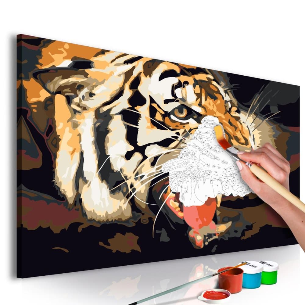 Gör-det-själv målningar - Tiger Roar