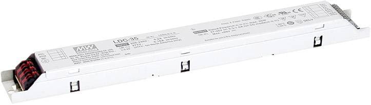 Mean Well LDC-35 LED-drivere Konstanteffekt 35 W 300 - 1000 mA 27 - 56 V/DC Kan ikke lysdæmpes!, PFC-koblingskreds, mbelgodkendelse,