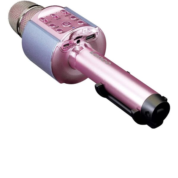 Lenco BMC-090PI Bluetooth-högtalare AUX, inkl. fäste Rosa