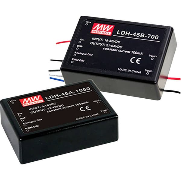 MW Mean Well LDH-45B-350WDA LED driver Konstantström 44.1 W 350 mA 36 - 126 V/DC dimbar, Dali, Överbelastningsskydd, Öv