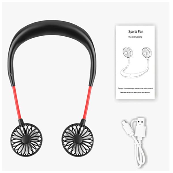 Dovent hængende ansigtsventilator med genopladelig funktion