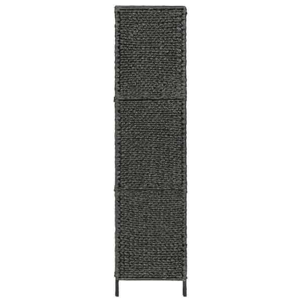 vidaXL rumdeler med 5 paneler 193 x 160 cm vandhyacint sort