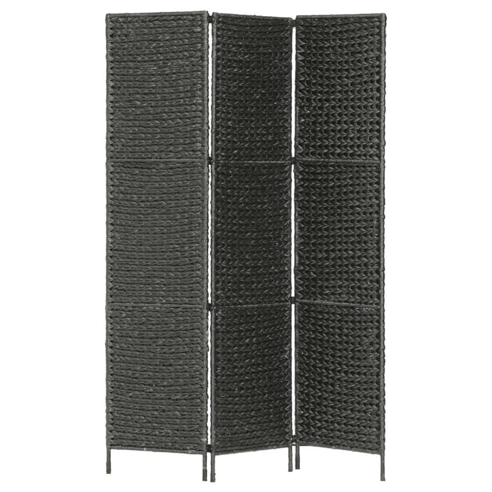 vidaXL Rumsavdelare 3 paneler vattenhyacint 116x160 cm svart