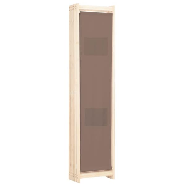 vidaXL 6-panels rumdeler 240 x 170 x 4 cm stof brun