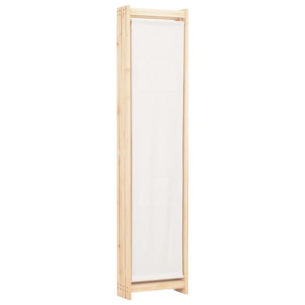 vidaXL 4-panels rumdeler 160 x 170 x 4 cm stof cremefarvet