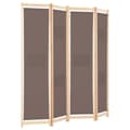Miniatyrbillede 3 af 8: vidaXL 4-panels rumdeler 160 x 170 x 4 cm stof brun