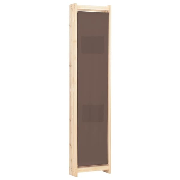vidaXL 4-panels rumdeler 160 x 170 x 4 cm stof brun