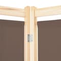 Miniatyrbillede 5 af 8: vidaXL 4-panels rumdeler 160 x 170 x 4 cm stof brun