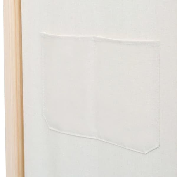 vidaXL Romdeler 6 paneler krem 240x170x4 cm stoff