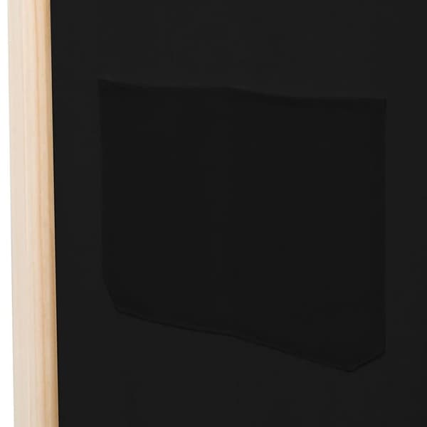 vidaXL Romdeler 5 paneler svart 200x170x4 cm stoff