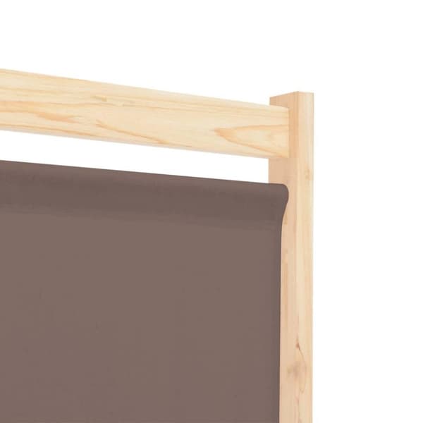 vidaXL Romdeler 3 paneler brun 120x170x4 cm stoff