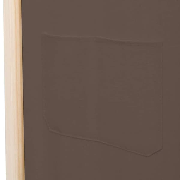 vidaXL Romdeler 3 paneler brun 120x170x4 cm stoff