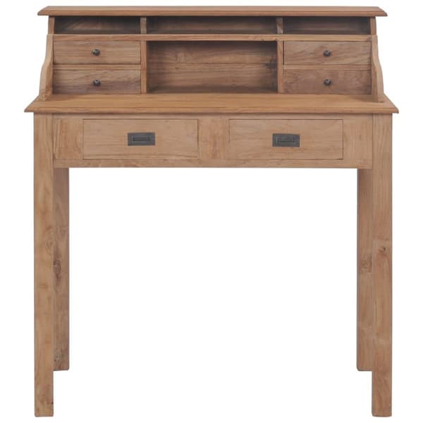 vidaXL Skrivbord 90x50x100 cm massiv teak