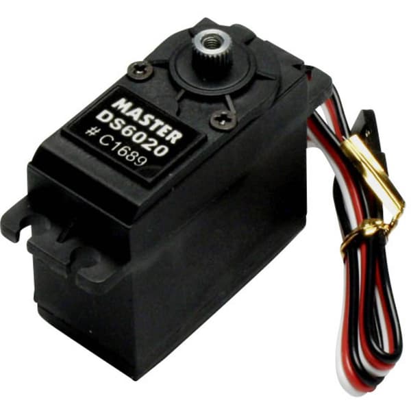 Master Modellbau Standard-Servo DS6020 MG Digital-servo Transmissionsmaterial: Titanium Instickssystem: Universal (Grau