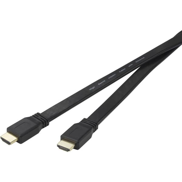 SpeaKa Professional HDMI Anslutningskabel HDMI-A-kontakt, HDMI-A-kontakt 5.00 m Svart SP-7541956 4K UHD, Audio Return K