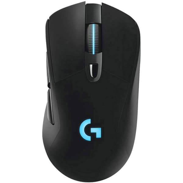 Logitech Gaming G703 Lightspeed Gaming-mus Trådlös Optisk Svart 6 Knappar 16000 dpi Upplyst, Laddningsbara, Trådlös lad Svart