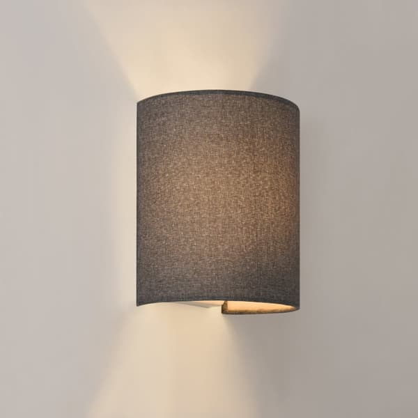 [lux.pro]® Væglampe - 20x17,5x13cm - halvcirkel - 1xE27 - grå