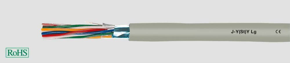 Helukabel 33010-100 Telefonkabel J-Y(ST)Y 20 x 2 x 0.60 mm Grå 100 m
