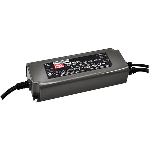 MW Mean Well PWM-90-12DA LED driver Konstantspänning 90 W 7.5 A 12 V/DC Dali, dimbar, Montering på brandfarliga ytor, m