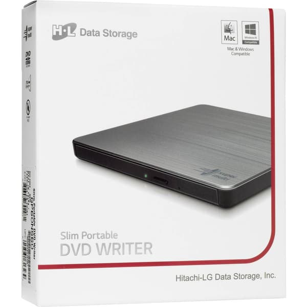 HL Data Storage GP60 DVD-brännare extern Box USB 2.0 Silver