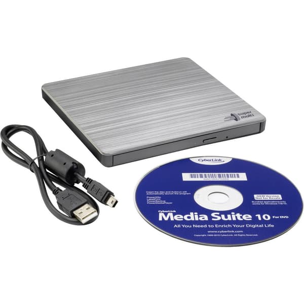 HL Data Storage GP60 DVD-brännare extern Box USB 2.0 Silver