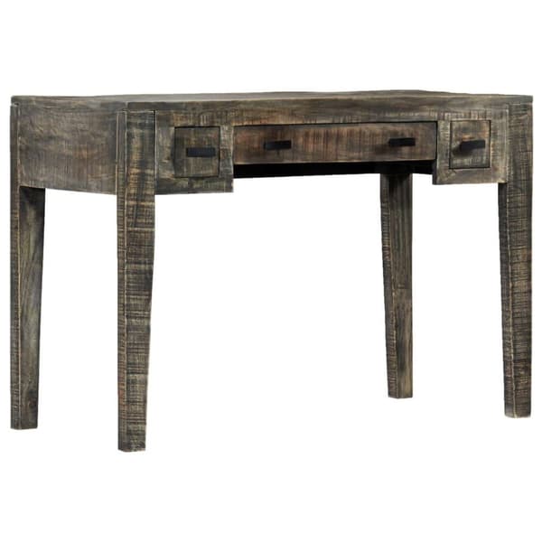 vidaXL skrivebord 110 x 50 x 75 cm massivt mangotræ sort