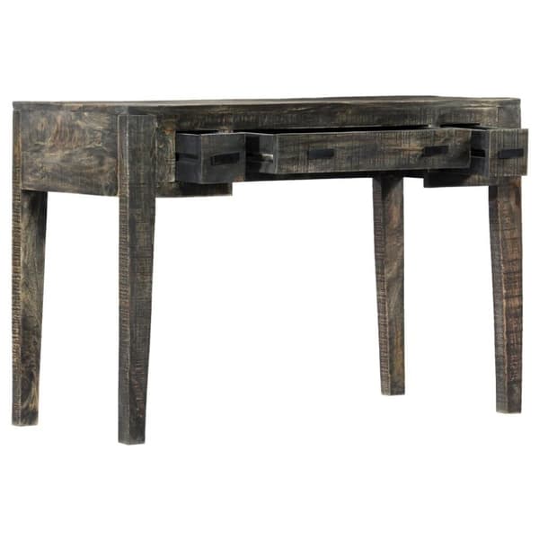 vidaXL skrivebord 110 x 50 x 75 cm massivt mangotræ sort