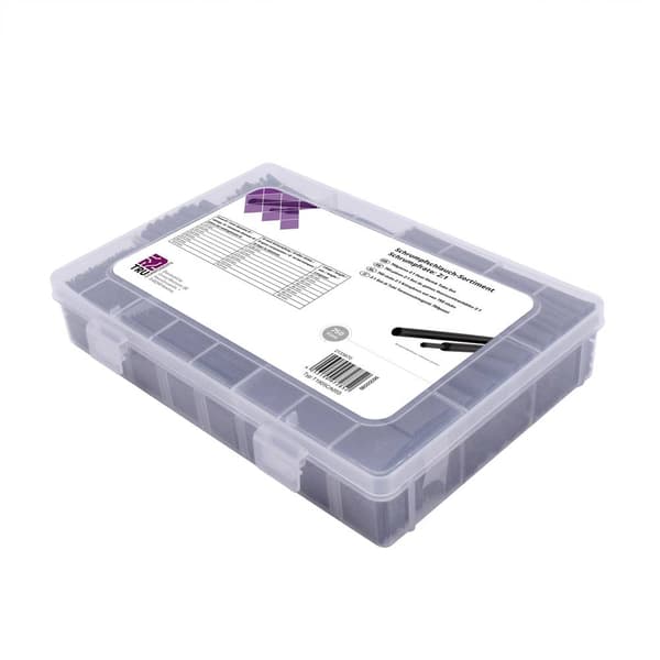 TRU COMPONENTS T1905CA055 Krympslang sortiment Svart Krympförhållande:2:1 750 delar
