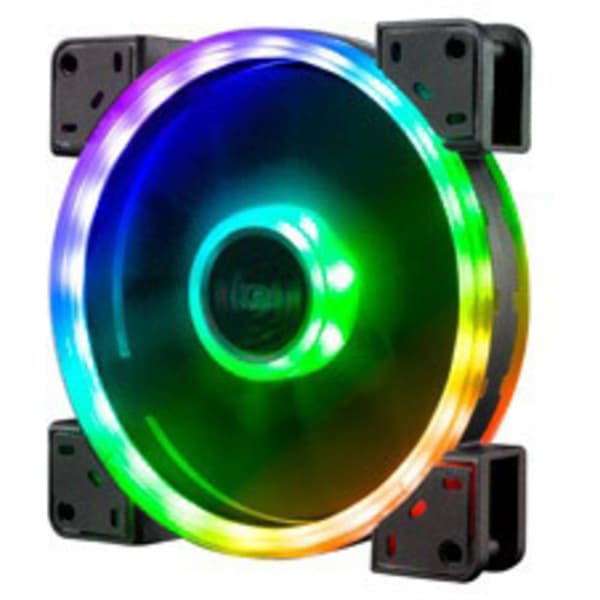Akasa Vegas TLY Chassi-fläkt RGB (B x H x D) 140 x 140 x 25 mm inkl. LED-belysning