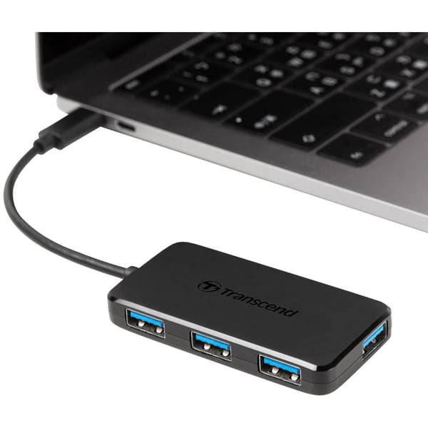 Transcend TS-HUB2C 4 Port USB-Hub 3.0 Svart